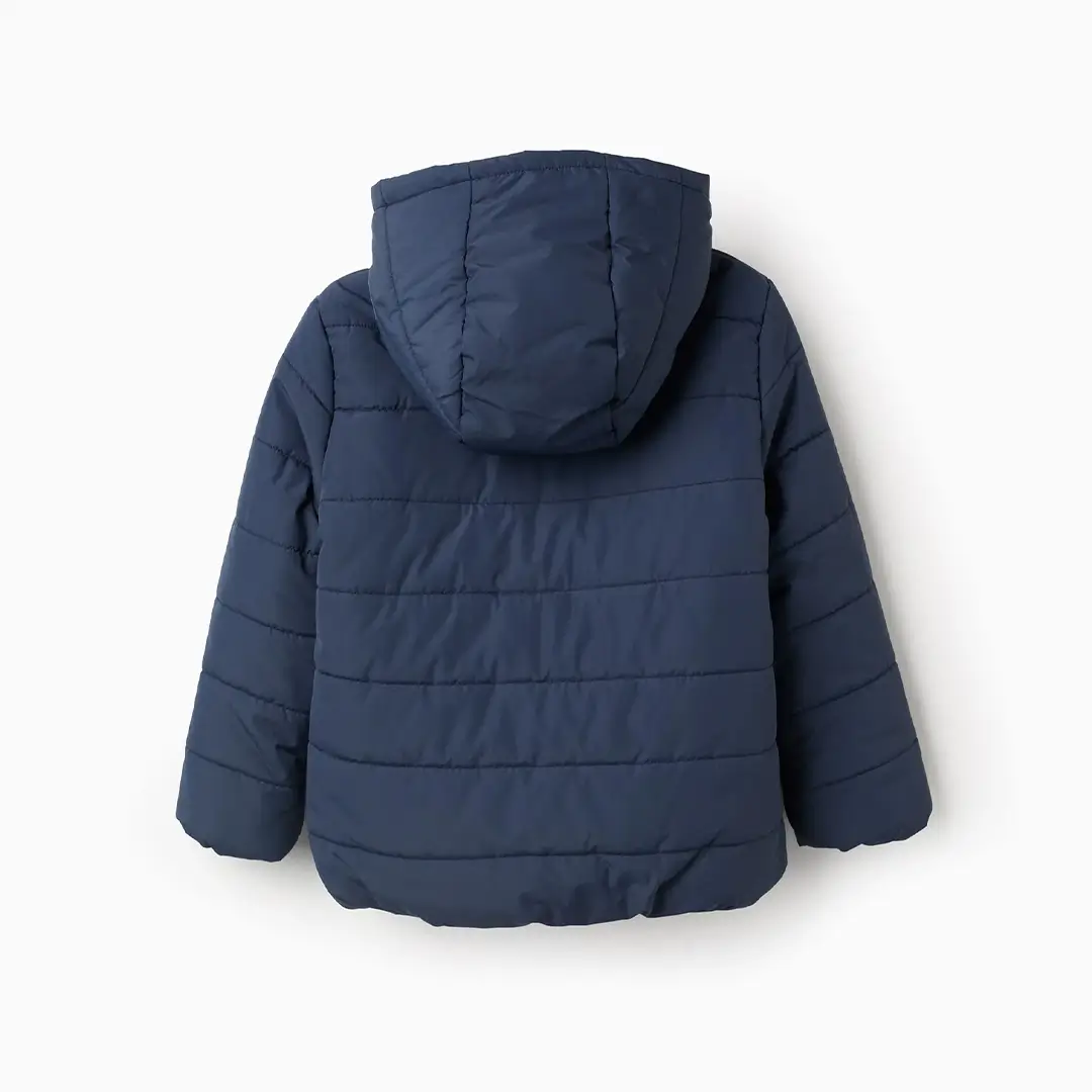 Chaqueta acolchada con capucha y forro polar bebé niña - Imagen 2