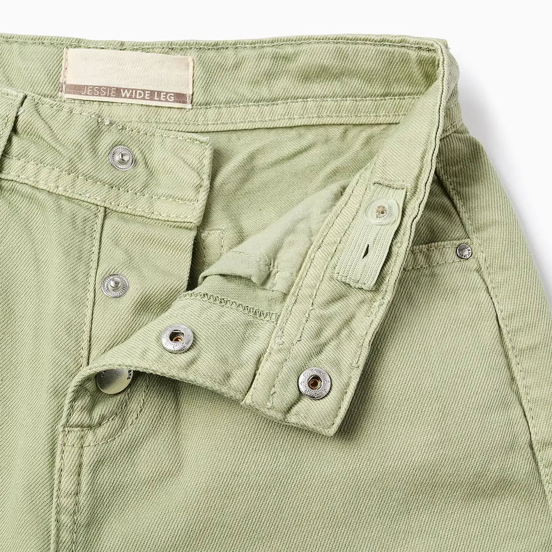 Pantalón cargo sarga wide leg niña - Imagen 3