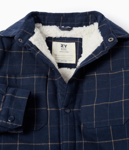 Sobrecamisa cuadros sherpa niño - Imagen 3