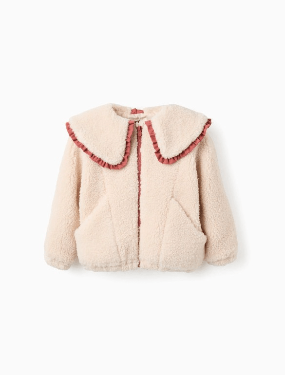 Chaqueta sherpa maxi cuello niña