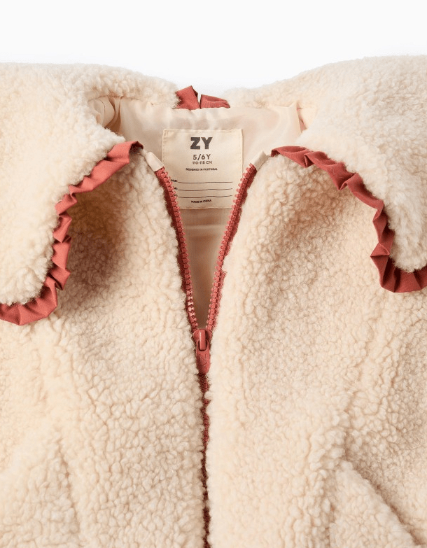 Chaqueta sherpa maxi cuello niña - Imagen 4
