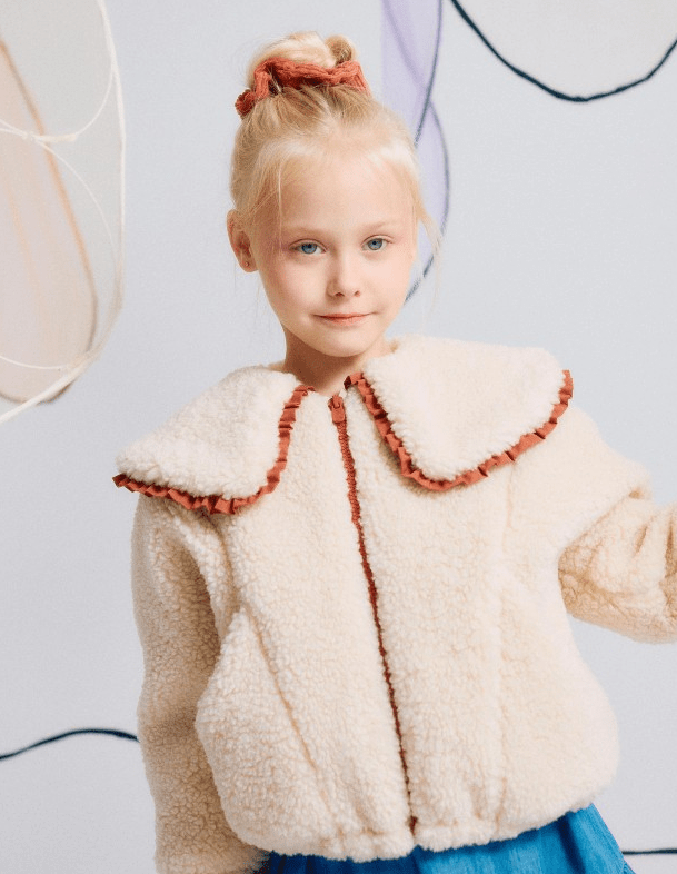 Chaqueta sherpa maxi cuello niña - Imagen 2