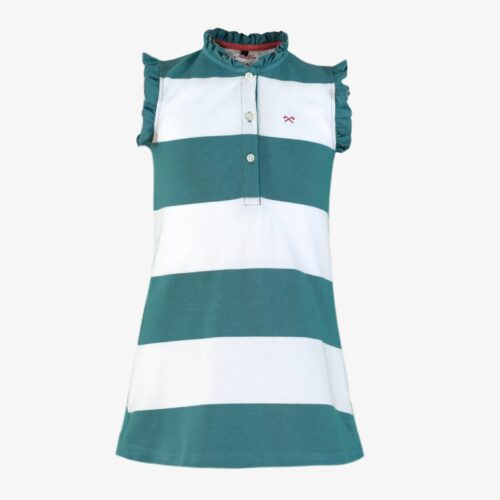 Imagen de Vestido polero rayas azul petróleo 39/1409V