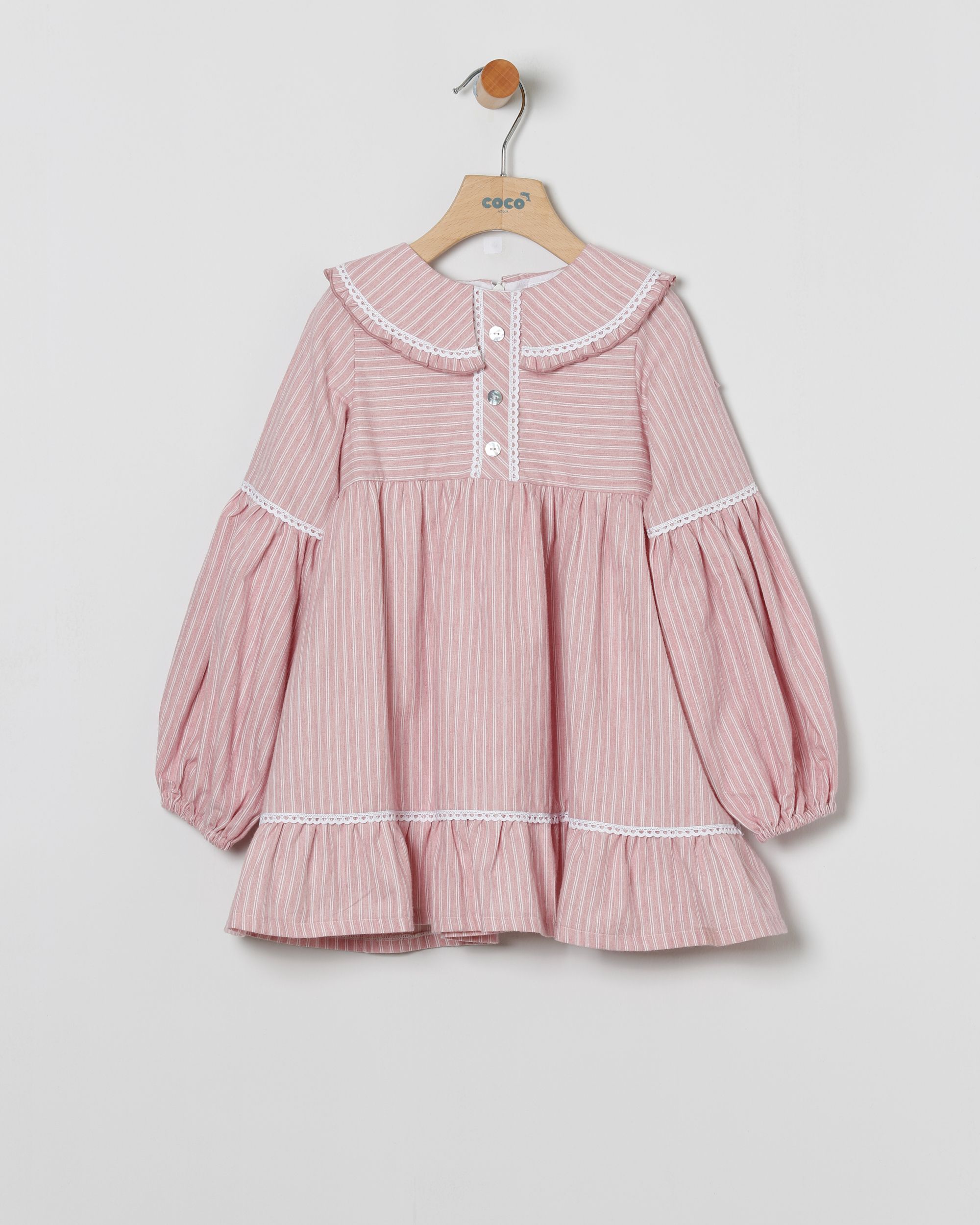 Vestido rayas rosa niña
