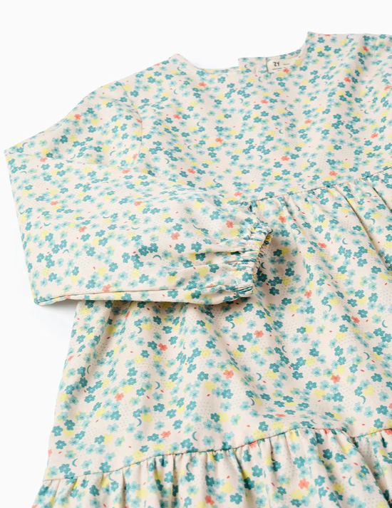 Vestido flores volante niña - Imagen 4