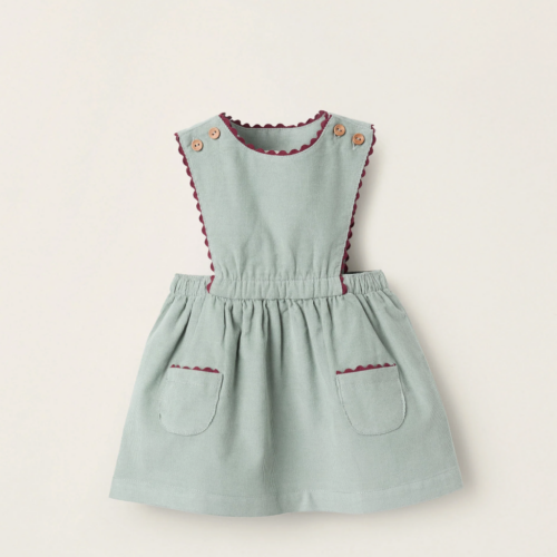 Imagen de Vestido pichi pana bebé