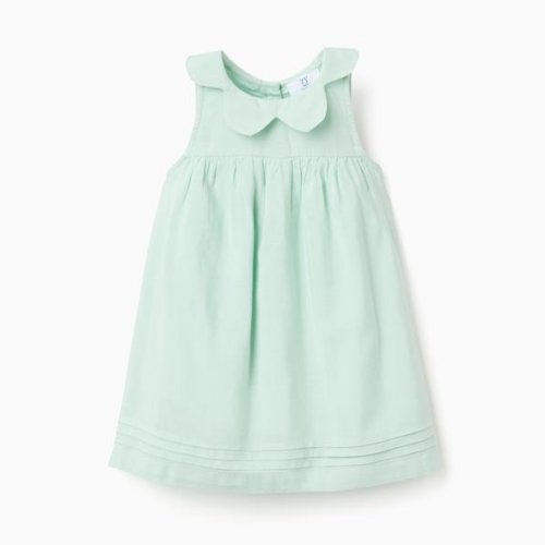 Imagen de Vestido lino cuello flor bebé niña