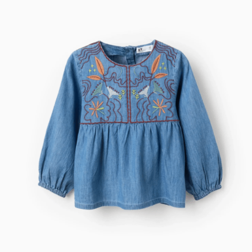 Imagen de Blusa denim bordada