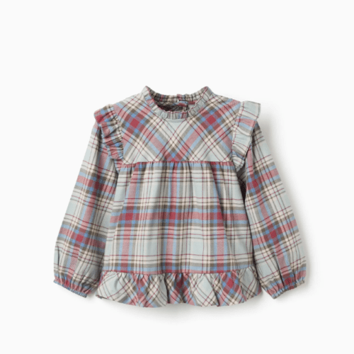 Imagen de Blusa cuadros y volantes 'Brother & Sister'