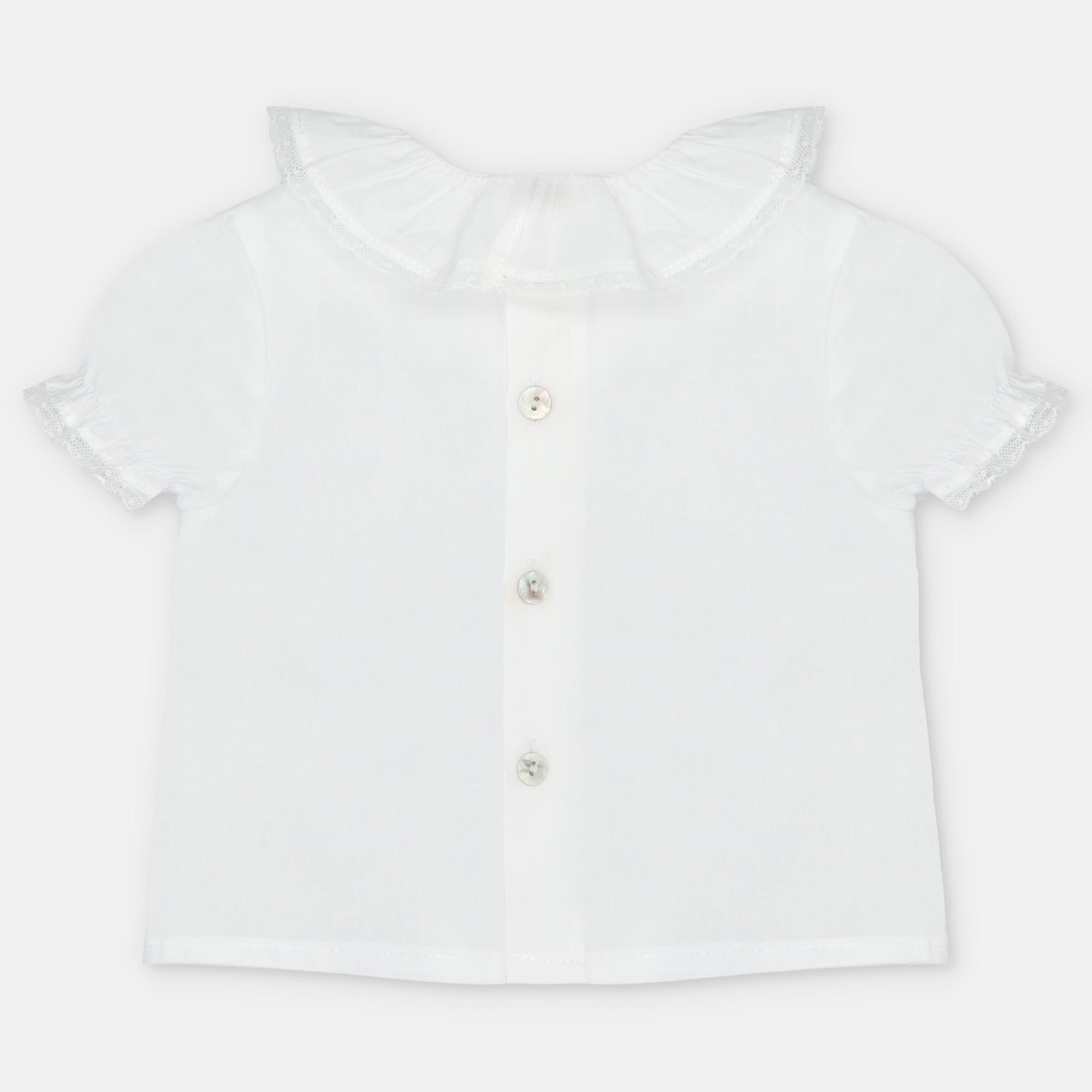 Blusa manga corta cuello volante Montreal - Imagen 2