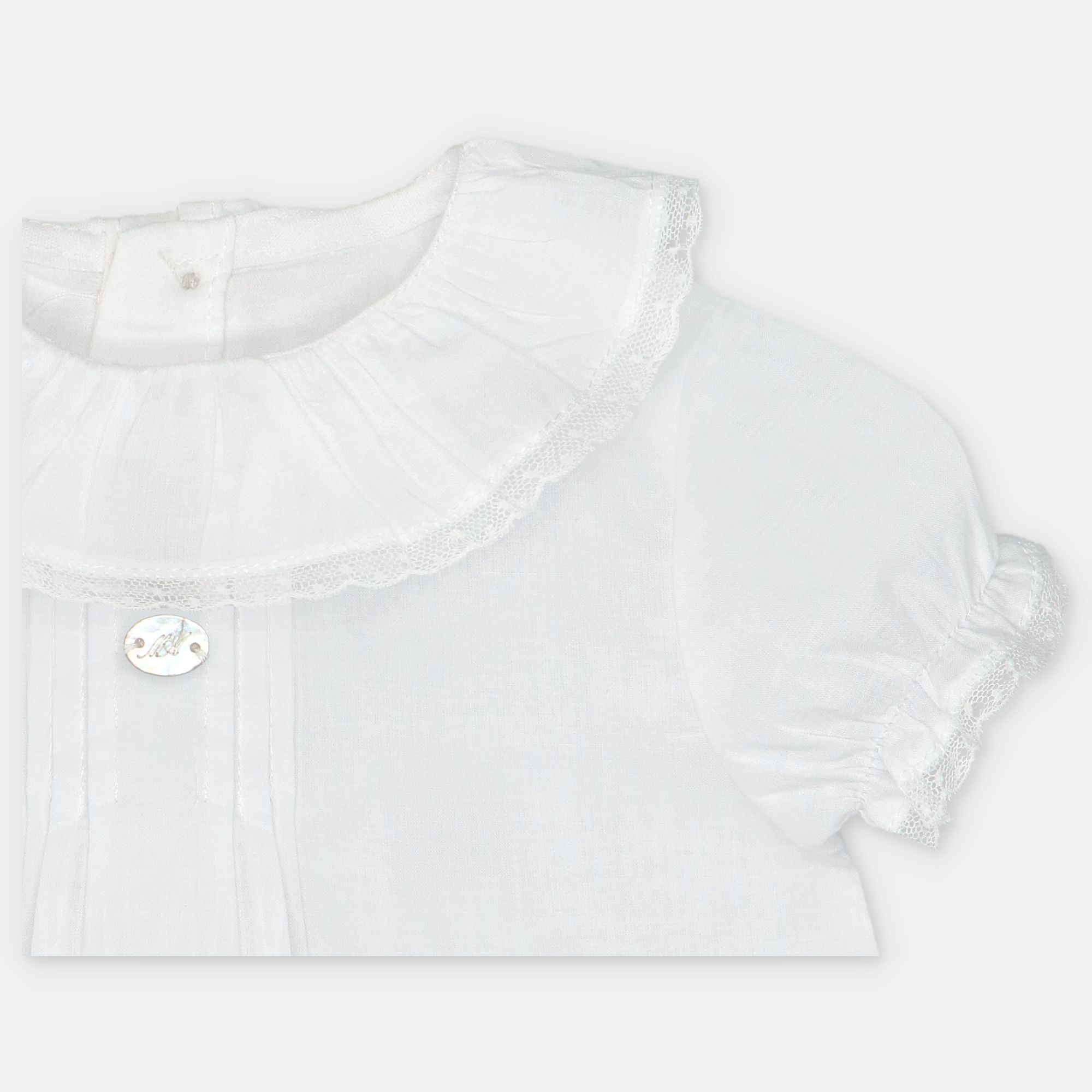 Blusa manga corta cuello volante Montreal - Imagen 3
