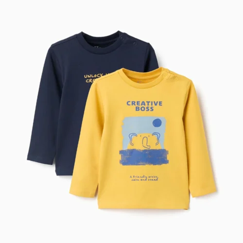 Imagen de Pack 2 camisetas bebé ML Creative Boss