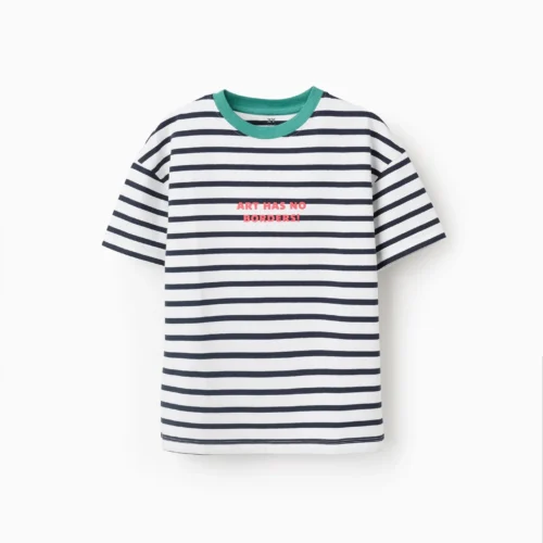 Imagen de Camiseta rayas cuello contraste