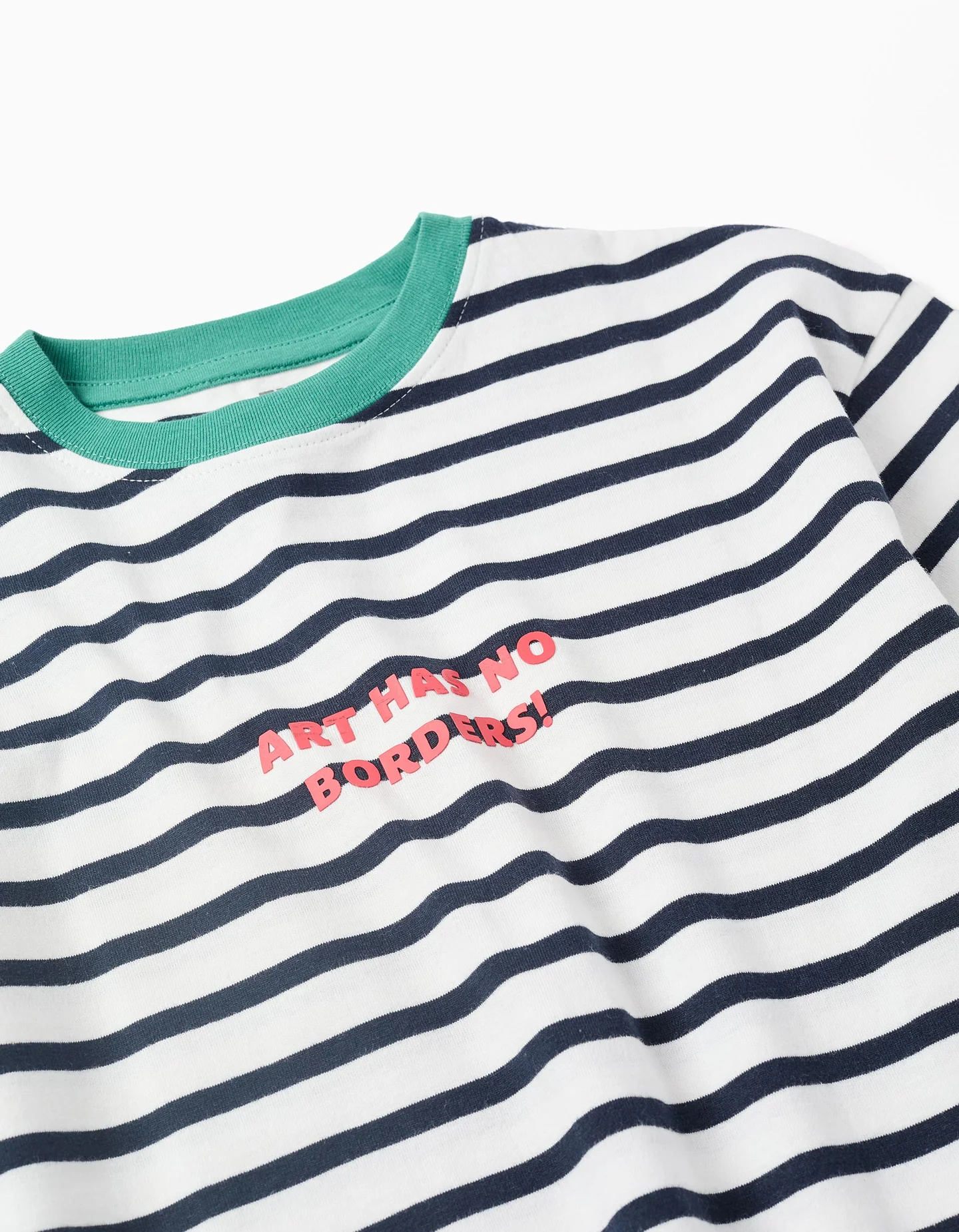 Camiseta rayas cuello contraste - Imagen 3